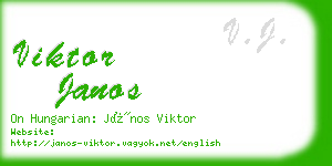 viktor janos business card